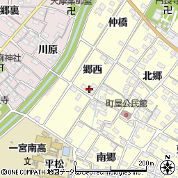 愛知県一宮市千秋町町屋郷西周辺の地図