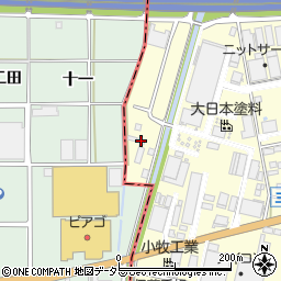 愛知県小牧市三ツ渕862周辺の地図