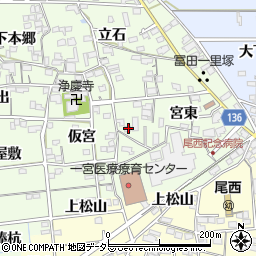 愛知県一宮市冨田宮東1738-1周辺の地図