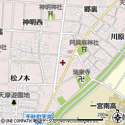 愛知県一宮市千秋町天摩郷前周辺の地図