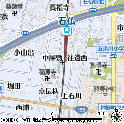 愛知県岩倉市石仏町周辺の地図