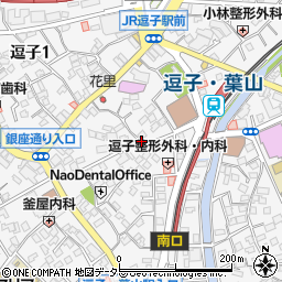 神奈川県逗子市逗子周辺の地図