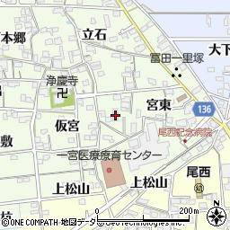 愛知県一宮市冨田宮東1735周辺の地図