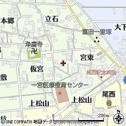 愛知県一宮市冨田宮東1735周辺の地図