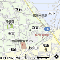 愛知県一宮市冨田宮東1752周辺の地図