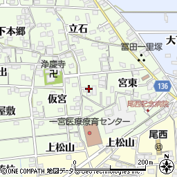 愛知県一宮市冨田宮東1738-2周辺の地図