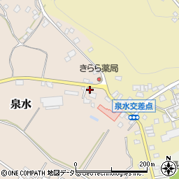 千葉県夷隅郡大多喜町泉水654-1周辺の地図