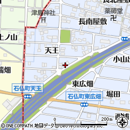 愛知県岩倉市石仏町西広畑周辺の地図