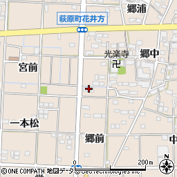 愛知県一宮市萩原町花井方郷中14周辺の地図