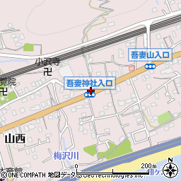 吾妻神社入口周辺の地図