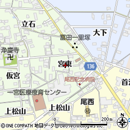 愛知県一宮市冨田宮東周辺の地図
