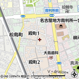 愛知県一宮市殿町1丁目周辺の地図
