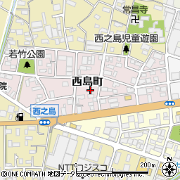 愛知県小牧市西島町周辺の地図