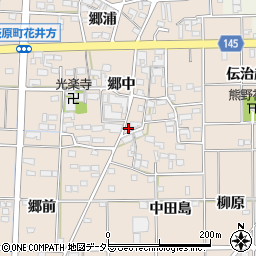 愛知県一宮市萩原町花井方郷中1015周辺の地図