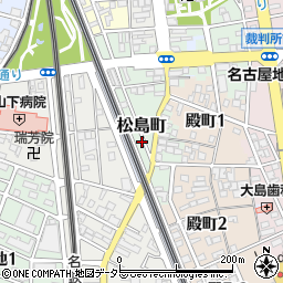 愛知県一宮市松島町周辺の地図
