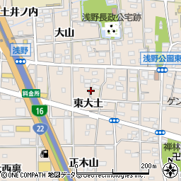 愛知県一宮市浅野東大土周辺の地図