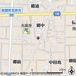 愛知県一宮市萩原町花井方郷中1011周辺の地図