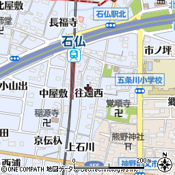 愛知県岩倉市石仏町往還西周辺の地図