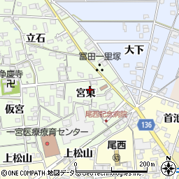 愛知県一宮市冨田宮東1763周辺の地図