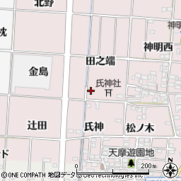 愛知県一宮市千秋町天摩田之端周辺の地図