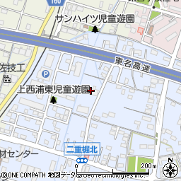 愛知県小牧市二重堀686周辺の地図