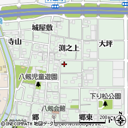 愛知県岩倉市八剱町茅場周辺の地図
