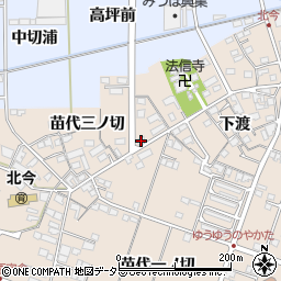 愛知県一宮市北今苗代三ノ切1477周辺の地図