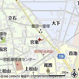 愛知県一宮市冨田宮東1767周辺の地図