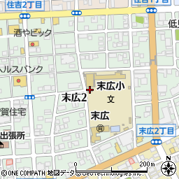愛知県一宮市末広周辺の地図