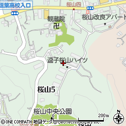 桜山上公園周辺の地図