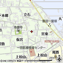 愛知県一宮市冨田宮東1743周辺の地図