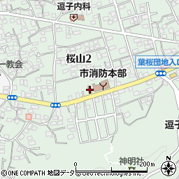 逗子桜山郵便局周辺の地図