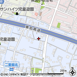 愛知県小牧市二重堀595周辺の地図