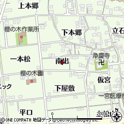 愛知県一宮市冨田南出周辺の地図