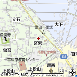愛知県一宮市冨田宮東1762周辺の地図