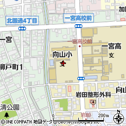 愛知県一宮市向山町周辺の地図