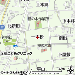 愛知県一宮市冨田一本松周辺の地図