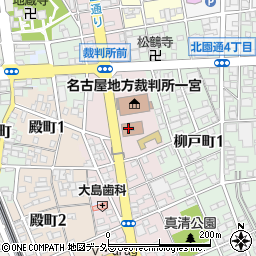 名古屋地方検察庁　一宮支部周辺の地図