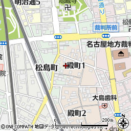 愛知県一宮市殿町1丁目10周辺の地図