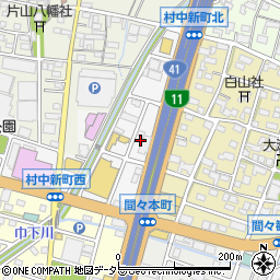 愛知県小牧市村中新町58周辺の地図
