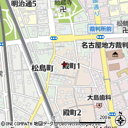 愛知県一宮市殿町1丁目12周辺の地図