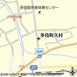 島根県出雲市多伎町久村新道周辺の地図