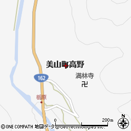 京都府南丹市美山町高野周辺の地図