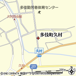 島根県出雲市多伎町久村（新道）周辺の地図