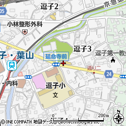 菊池米店有限会社　逗子大師通り周辺の地図