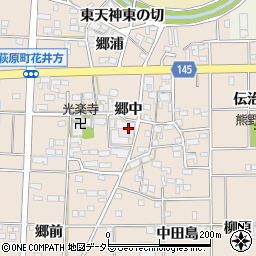 愛知県一宮市萩原町花井方郷中975周辺の地図
