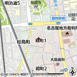 愛知県一宮市殿町1丁目22周辺の地図
