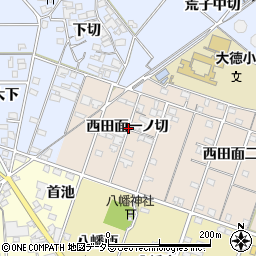 愛知県一宮市北今西田面一ノ切周辺の地図