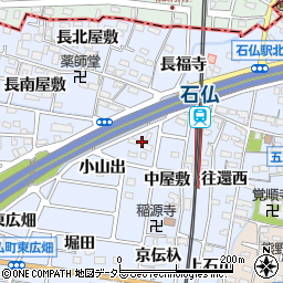 愛知県岩倉市石仏町小山出周辺の地図