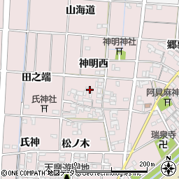 愛知県一宮市千秋町天摩神明西周辺の地図